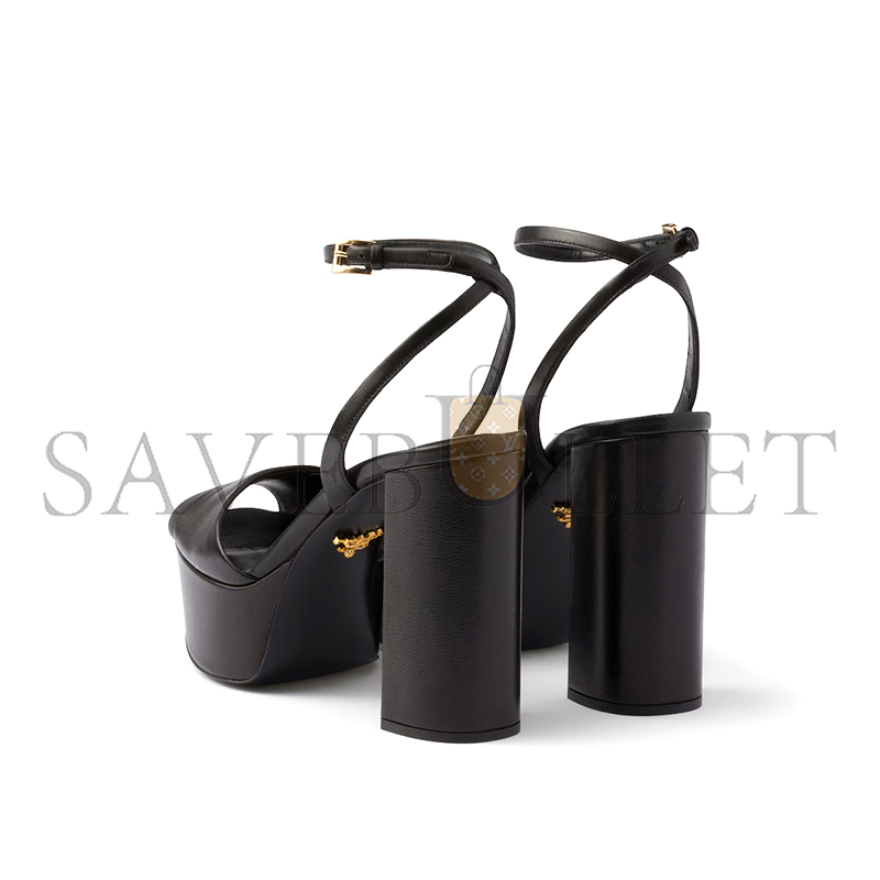 PRADA NAPPA LEATHER PLATFORM SANDALS 1XP48B